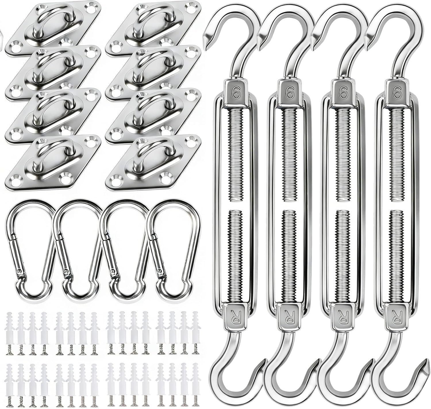 Sun Sail Shade - 80 Pcs Shade Sail Hardware Kit