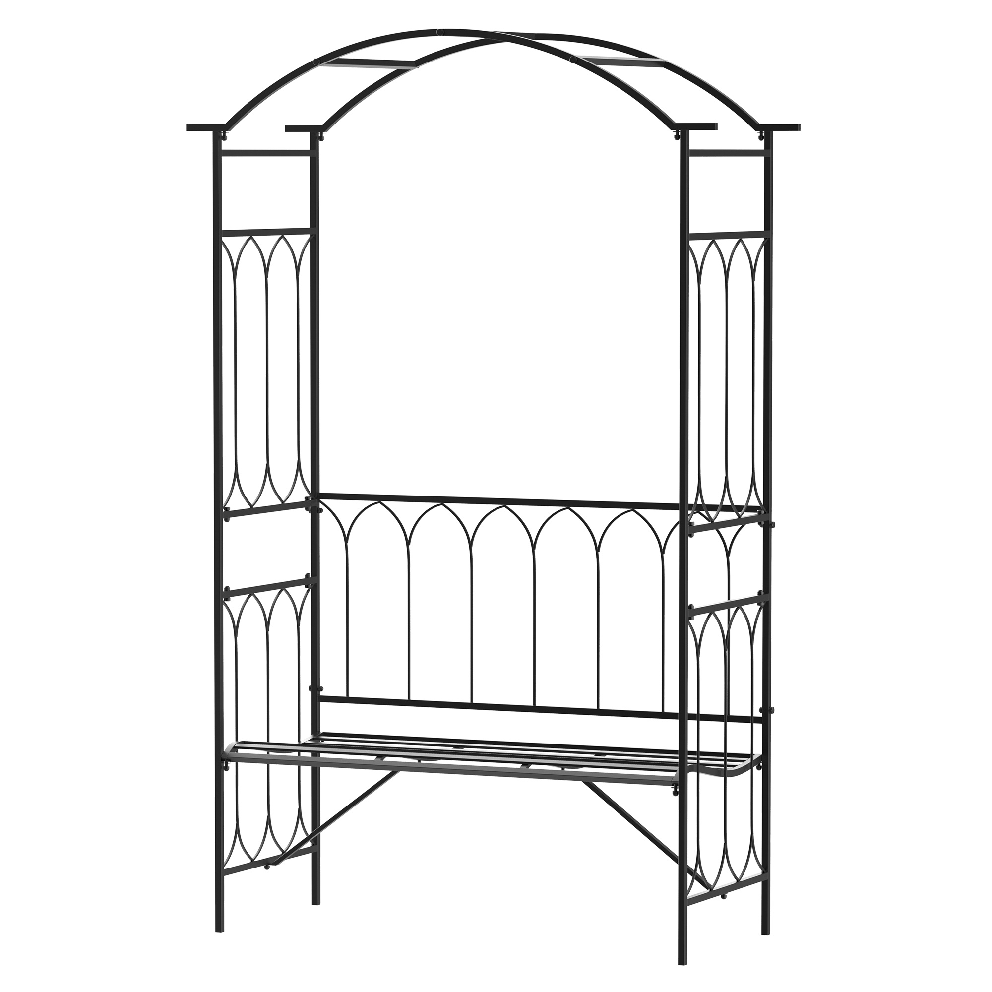 Outdoor Furniture Diy - 45” Steel Metal Outdoor Garden Arbor