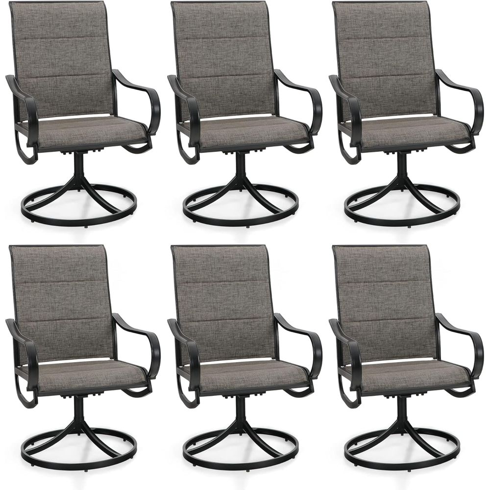 Outdoor Furniture Quick Dry - 6-Piece Patio Swivel Chairs Set, Quick-Dry