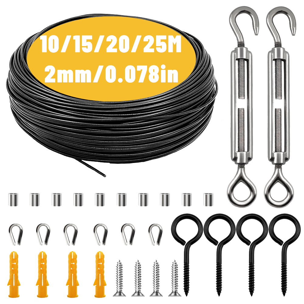 Outdoor Furniture Rope - 10-25M Steel Wire Rope Stainless Steel