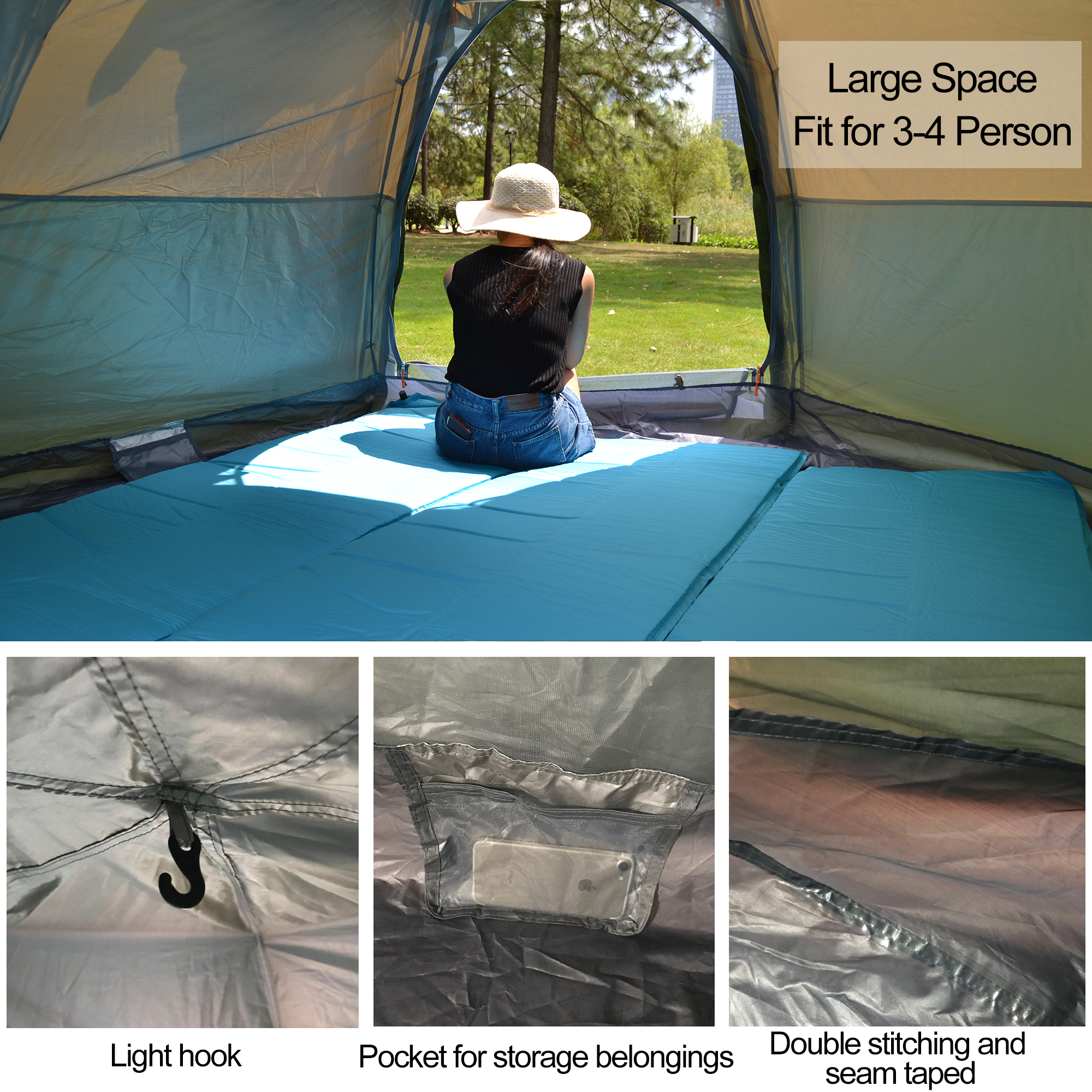 Desert&Fox 3-4 Person Dome Aut - Gazebo Pop Up avis et prix