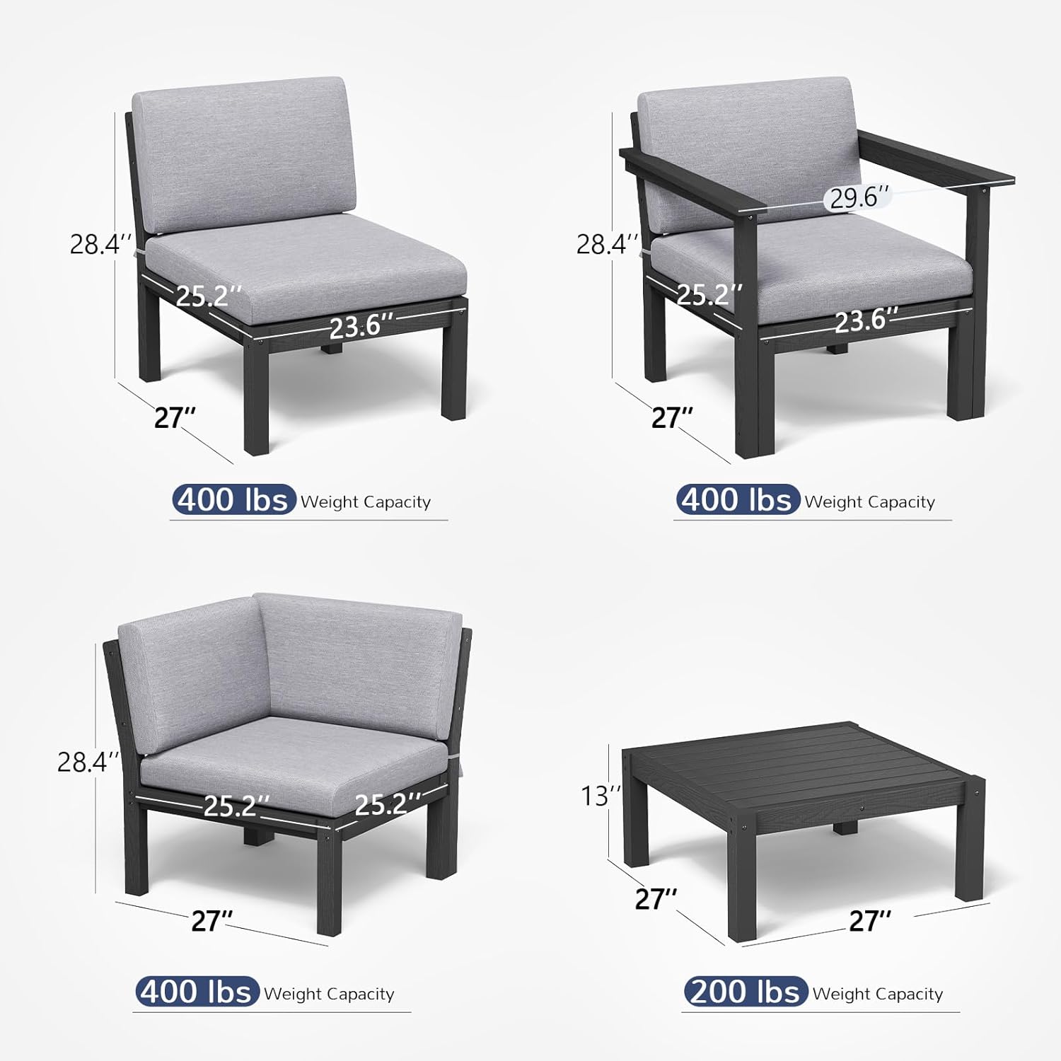 6-Piece Patio Sectional Sofa S - Outdoor Furniture Quick Dry avis et prix