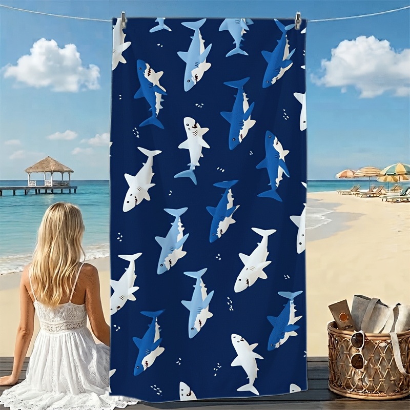 Waterproof Shark Print Beach P - Outdoor Furniture Quick Dry avis et prix