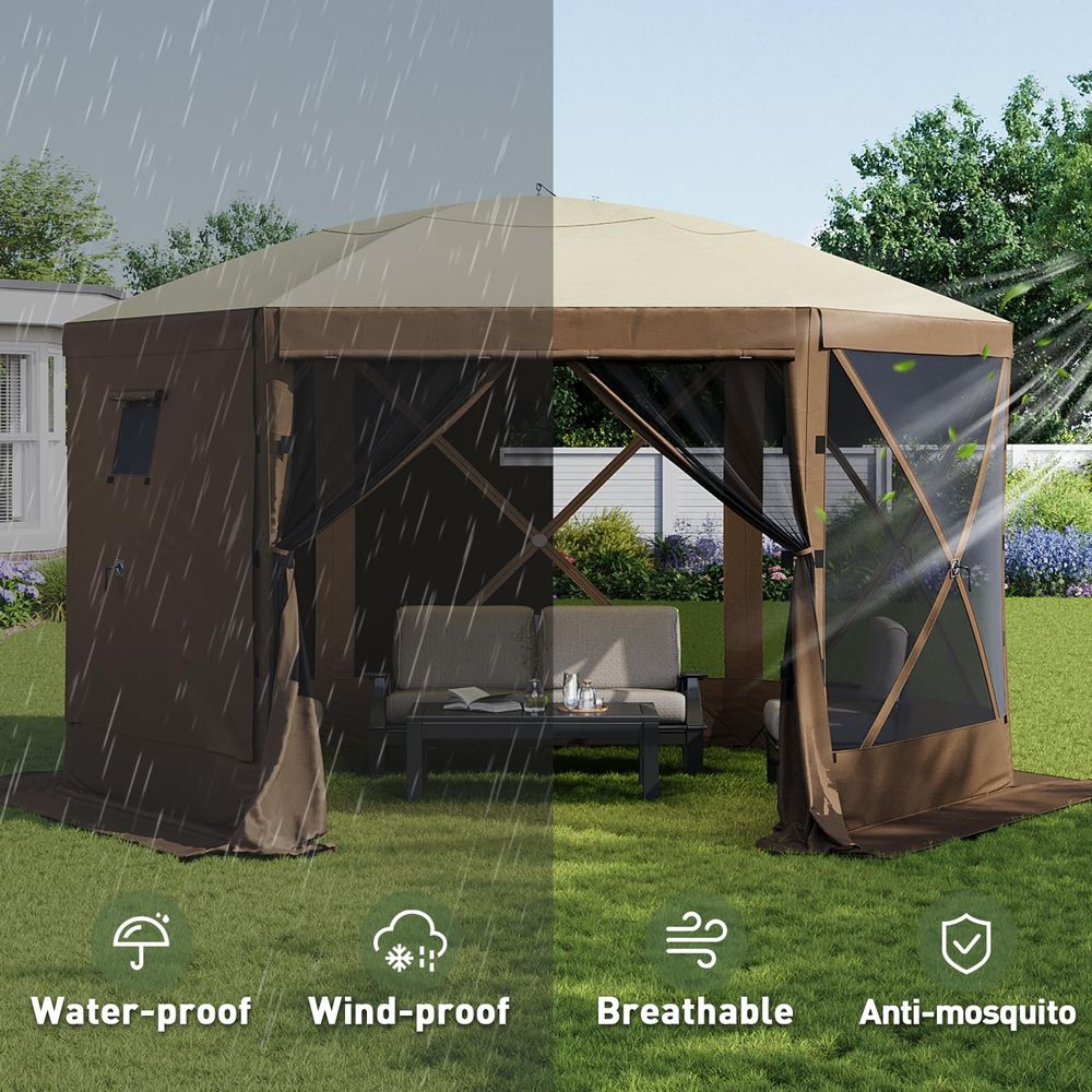 12x12FT Pop Up Canopy Tent, 6S - Gazebo Pop Up avis et prix