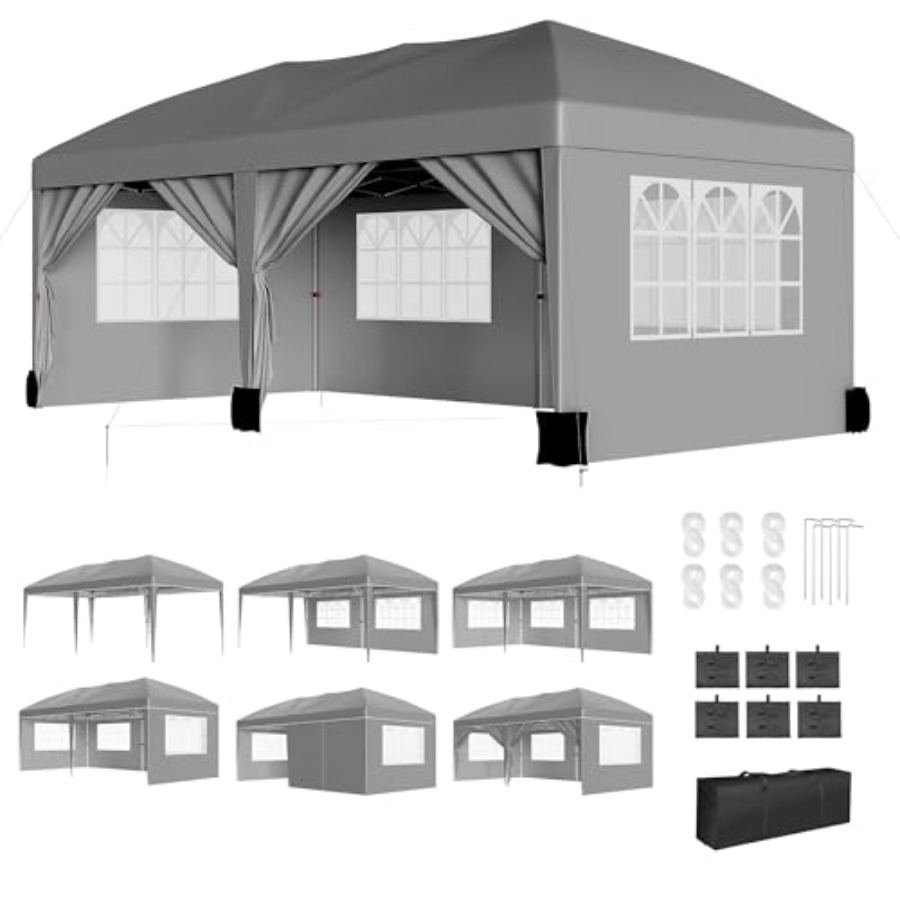 10x20 Pop Up Canopy with 6 Sid - Gazebo Pop Up avis et prix