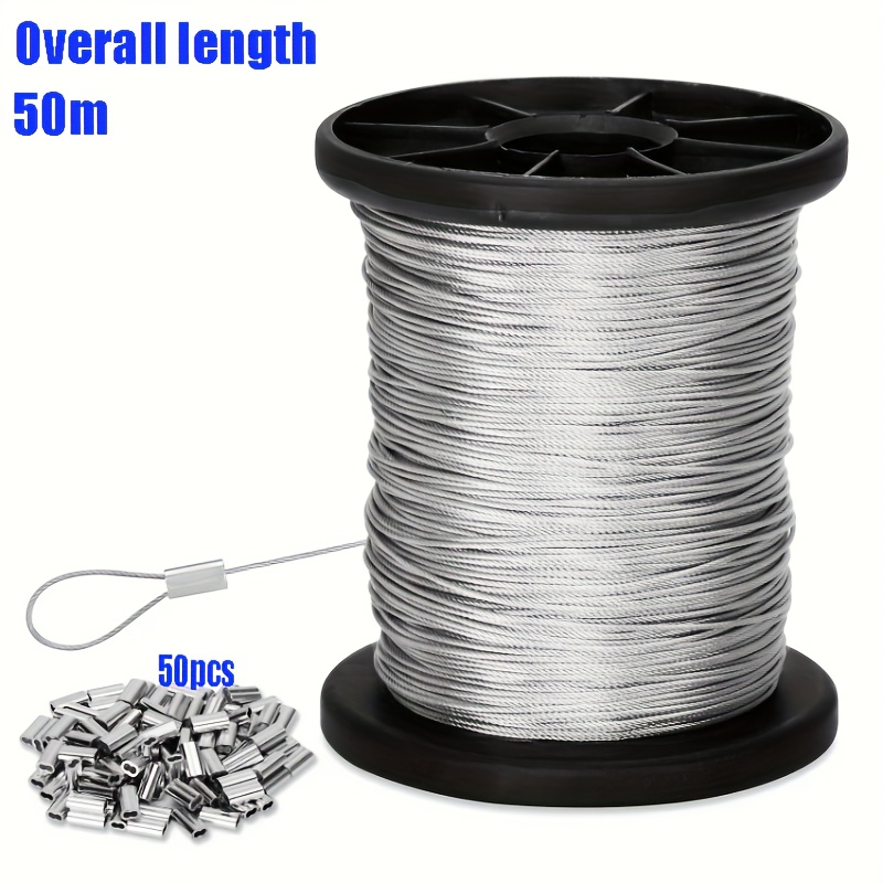 50m/196ft Stainless Steel Wire - Outdoor Furniture Rope avis et prix