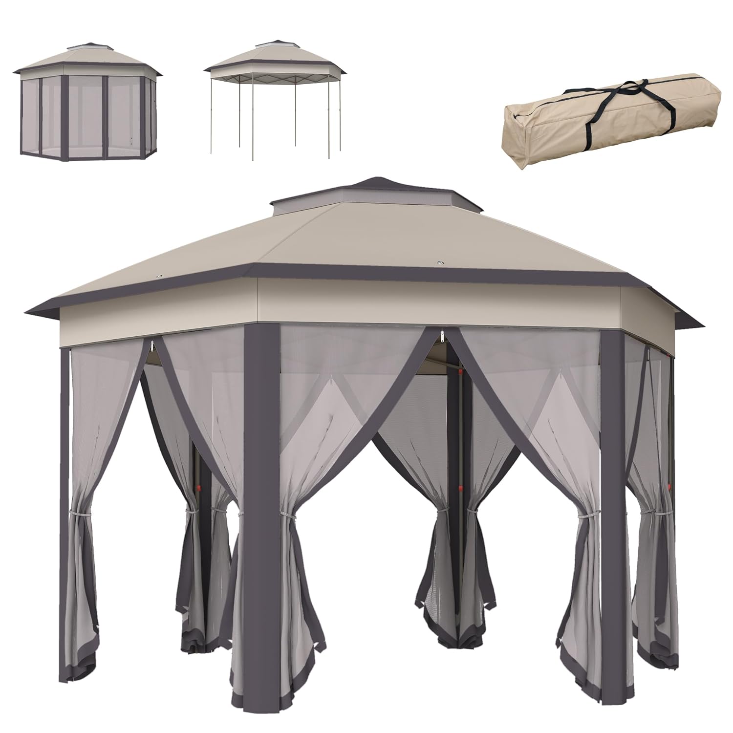 13' x 13' Pop Up Gazebo, Hexag - Gazebo Pop Up avis et prix