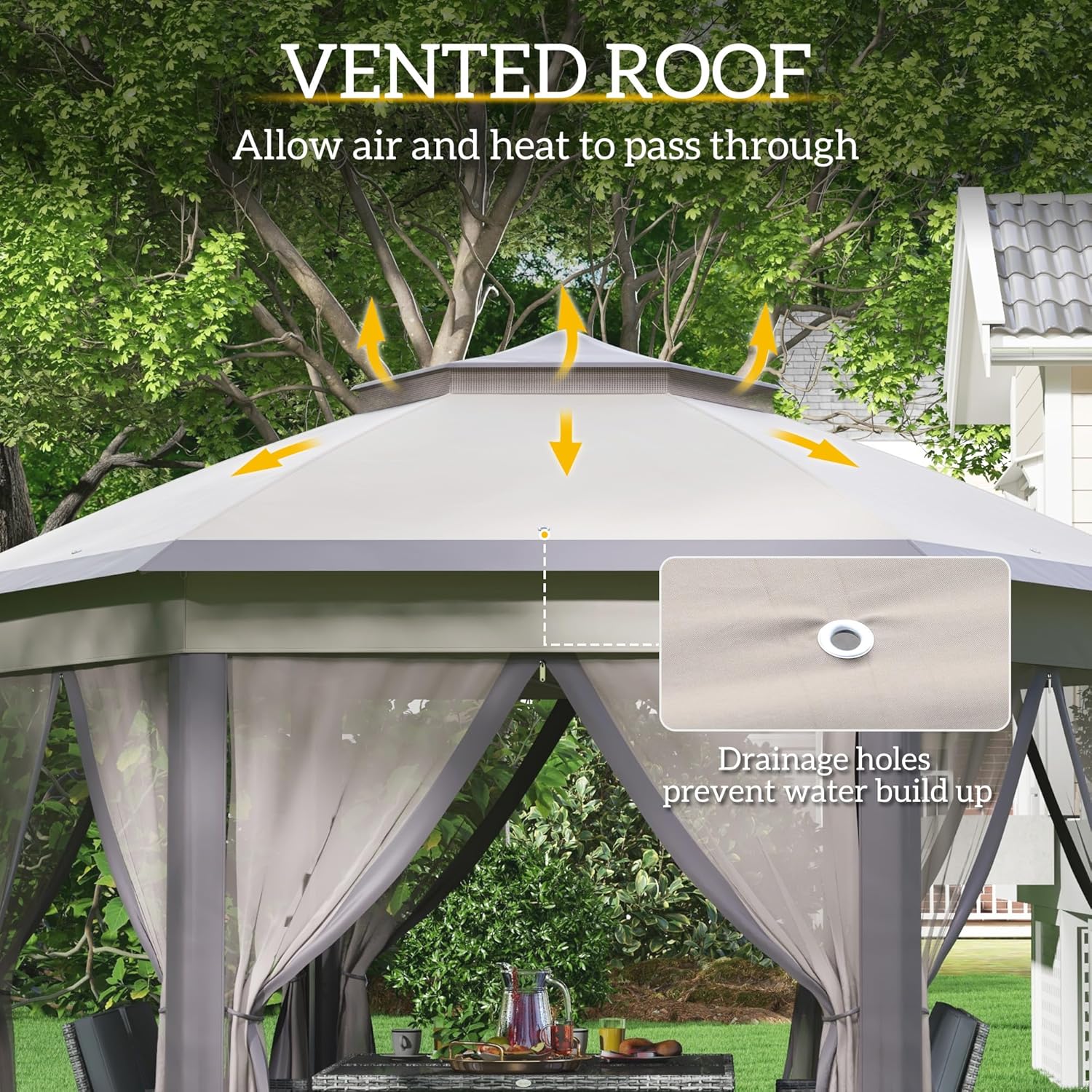 13' x 13' Pop Up Gazebo, Hexag - Gazebo Pop Up avis et prix