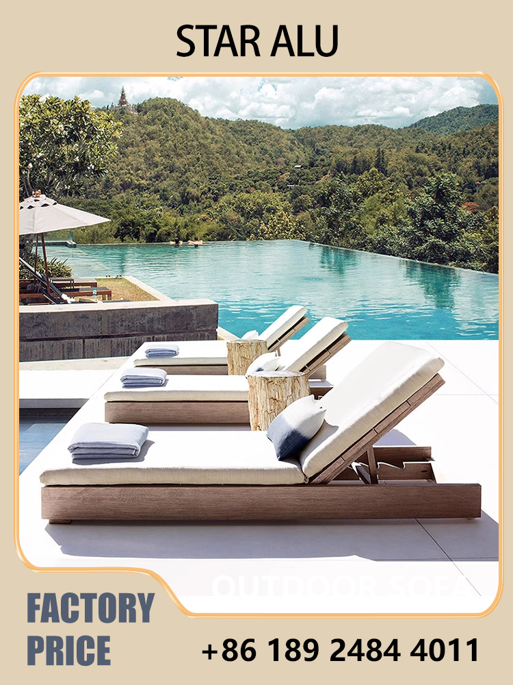 Outdoor Teak Wood Chaise Loung - Outdoor Furniture Quick Dry avis et prix