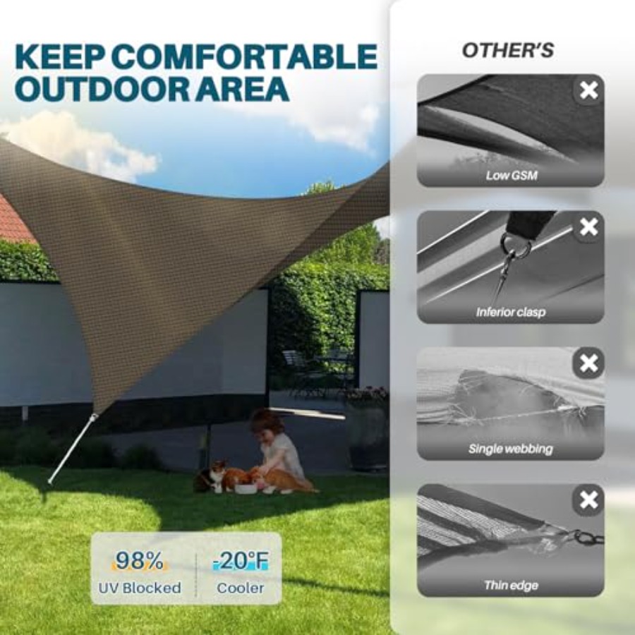 14'x16' Sun Shade Sail Outdoor - Sun Sail Shade avis et prix