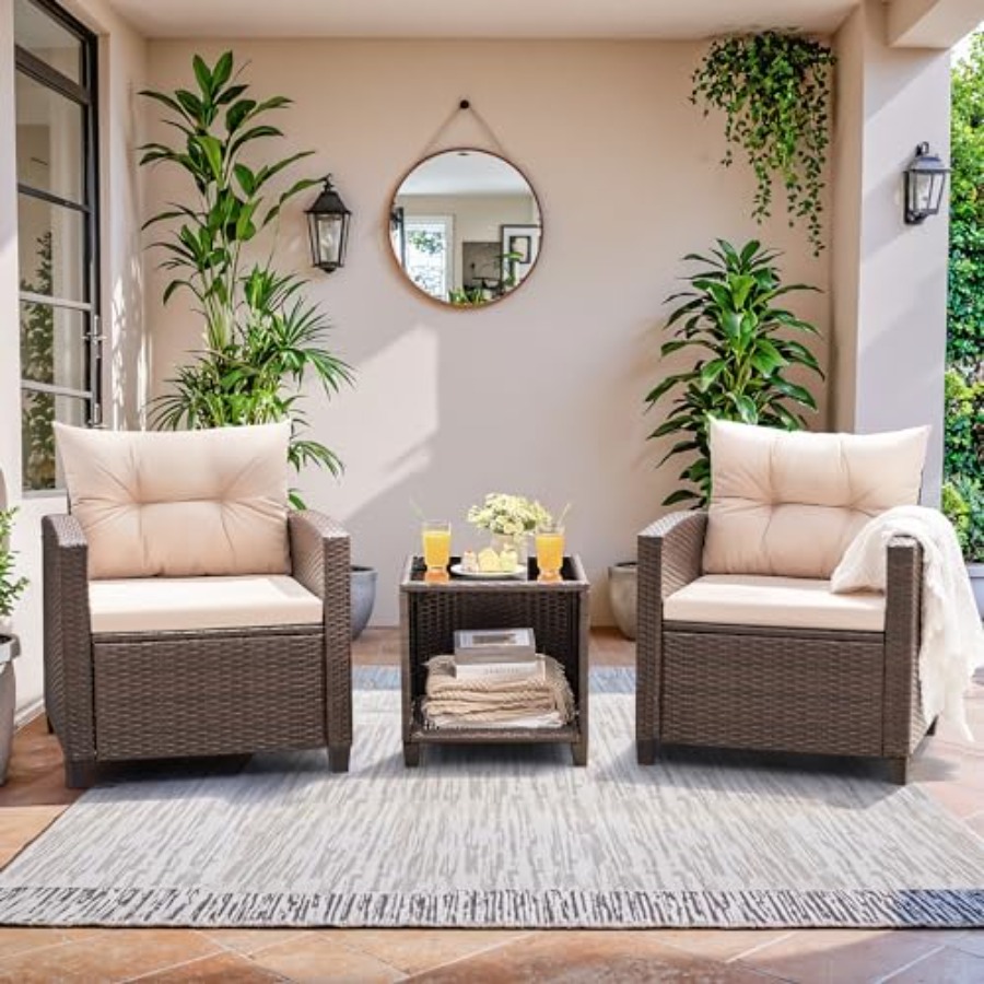 Devoko 3 Pieces Patio Furnitur - Outdoor Furniture In avis et prix