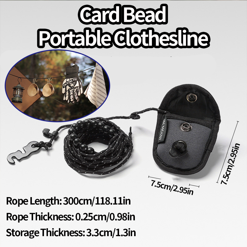 Adjustable Beaded Clothesline, - Outdoor Furniture Rope avis et prix