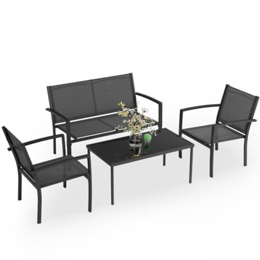 Greesum 4 Pieces Patio Furnitu - Outdoor Furniture In avis et prix