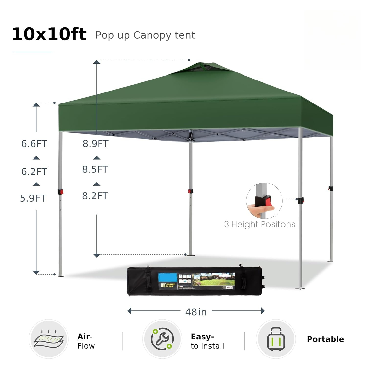 10x10 Pop Up Canopy Tent, Gaze - Gazebo Pop Up avis et prix