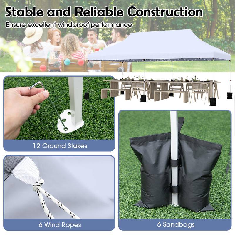 10 X 20 FT Pop up Canopy Tent  - Gazebo Pop Up avis et prix