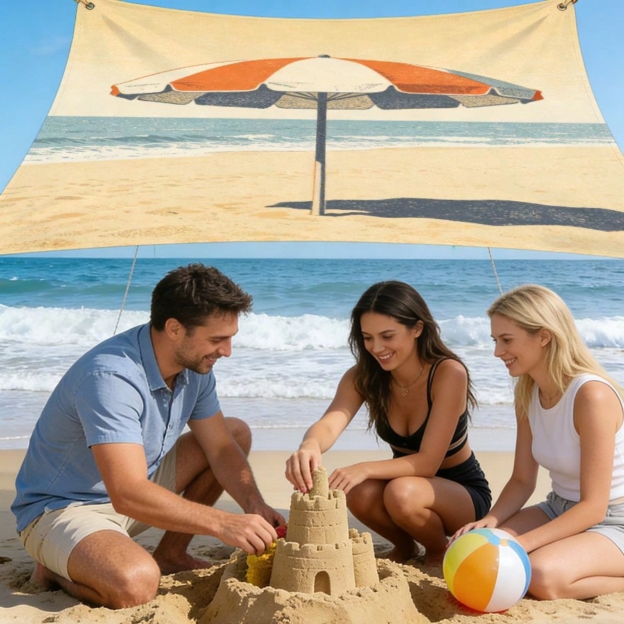 1pc Beach Sunshade Cloth, Outd - Sun Sail Shade avis et prix