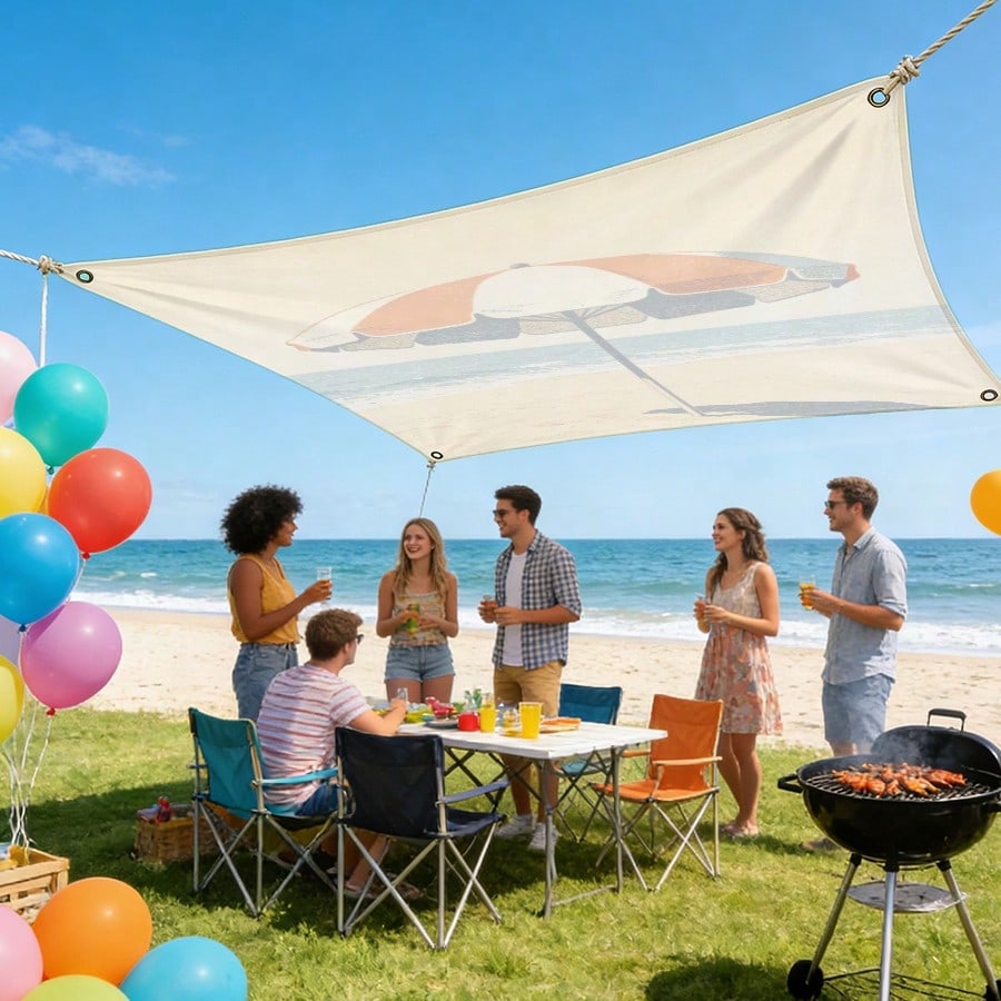 1pc Beach Sunshade Cloth, Outd - Sun Sail Shade avis et prix