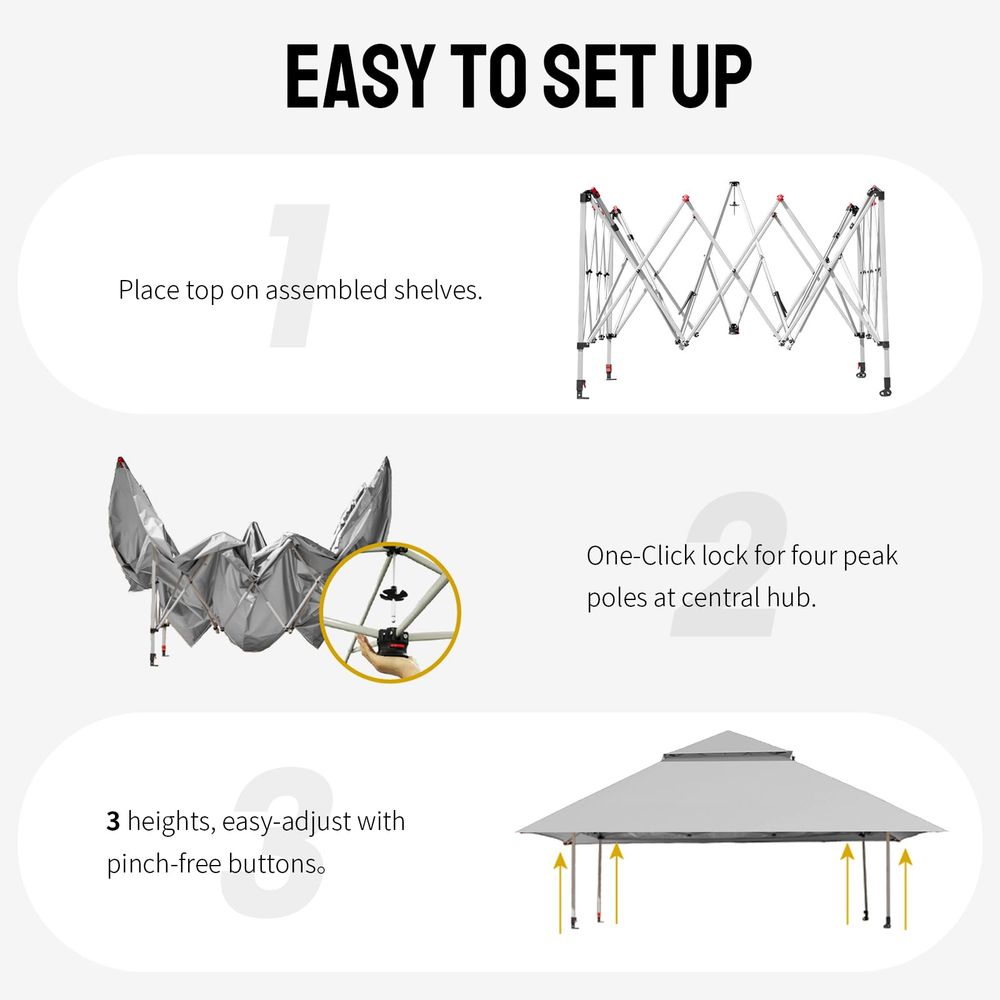 13x13 Pop Up Gazebo, Canopy Te - Gazebo Pop Up avis et prix