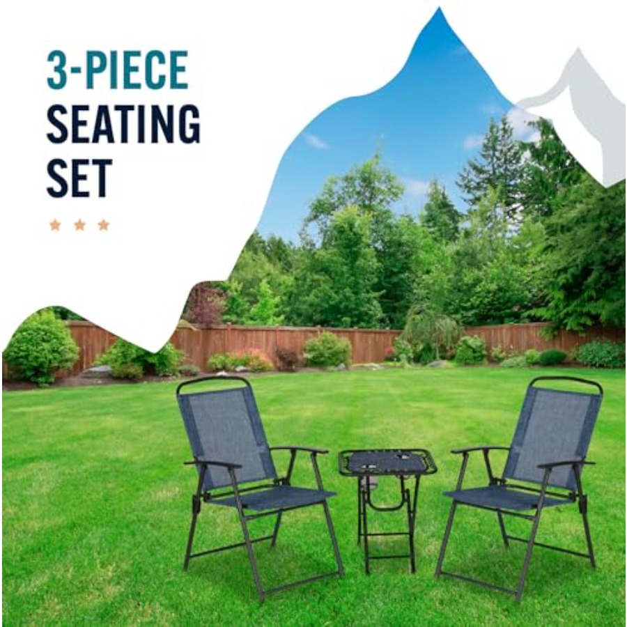 Trapper's Peak 3-Piece Folding - Outdoor Furniture In avis et prix