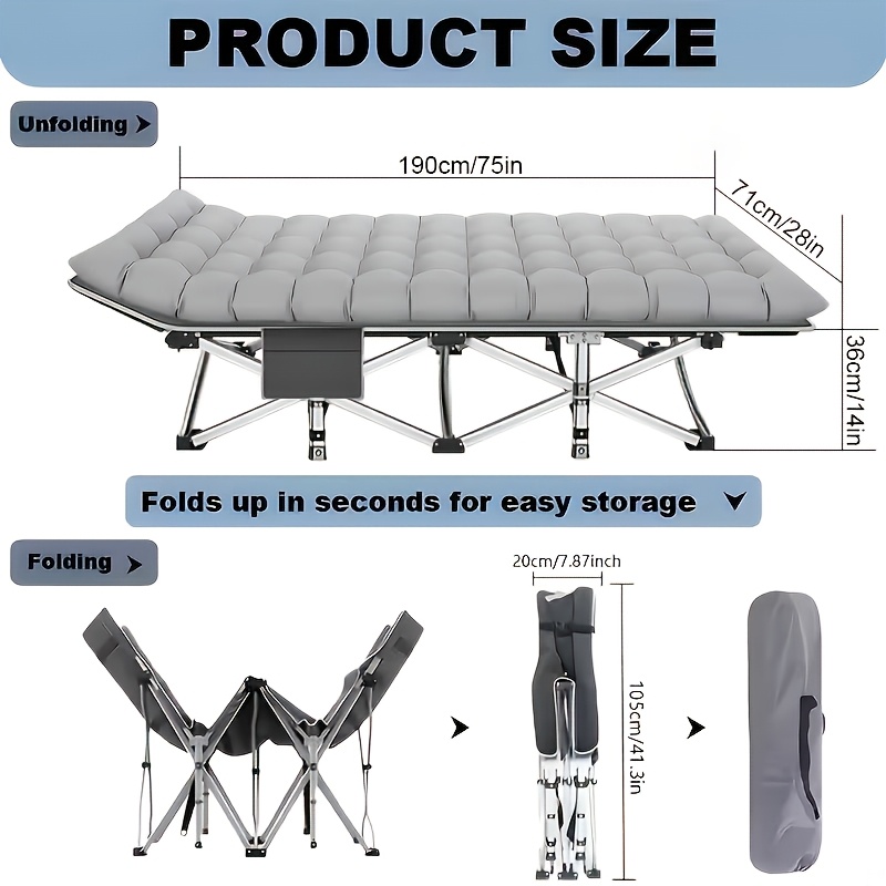 1-Piece 75-Inch Folding Bed, C - Outdoor Furniture Under $100 avis et prix