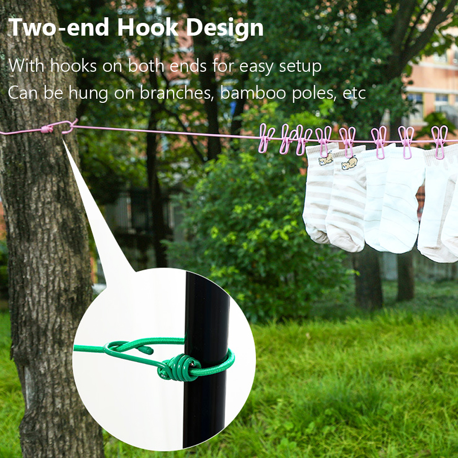 Portable Retractable Clothesli - Outdoor Furniture Rope avis et prix