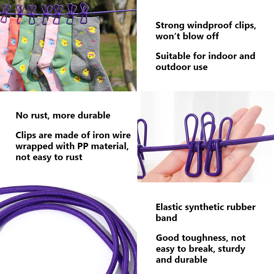 Portable Retractable Clothesli - Outdoor Furniture Rope avis et prix