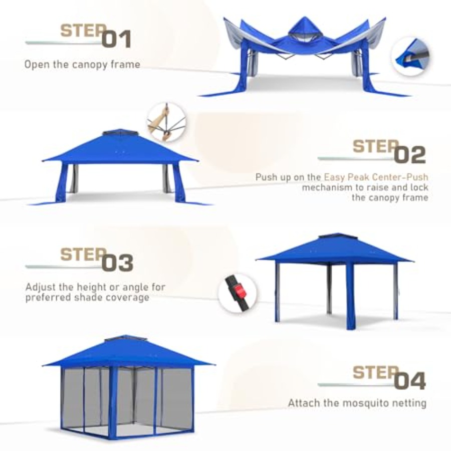 13x13 Pop Up Gazebo for patio  - Gazebo Pop Up avis et prix