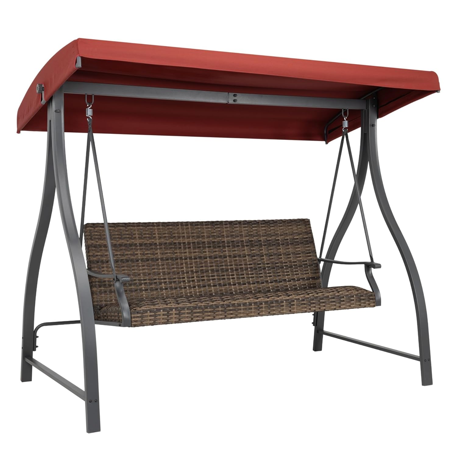 3-Seat Outdoor Porch Swing Adj - Outdoor Furniture Quick Dry avis et prix