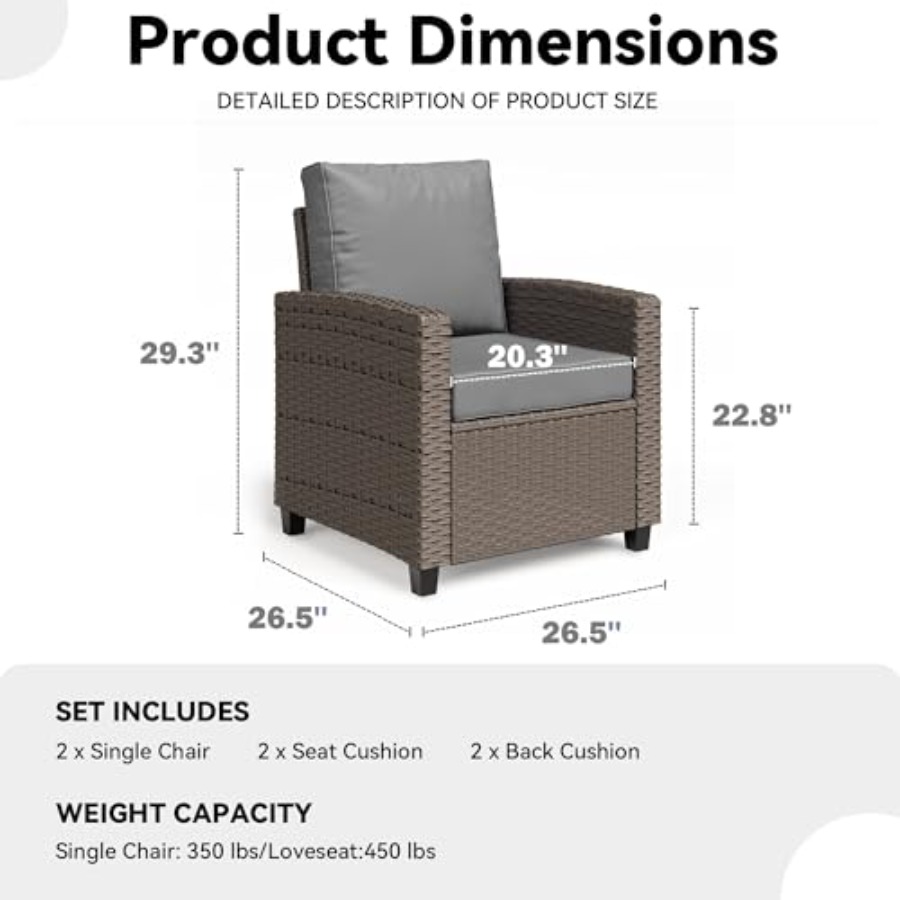 2 Pieces Patio Furniture Set O - Outdoor Furniture In avis et prix