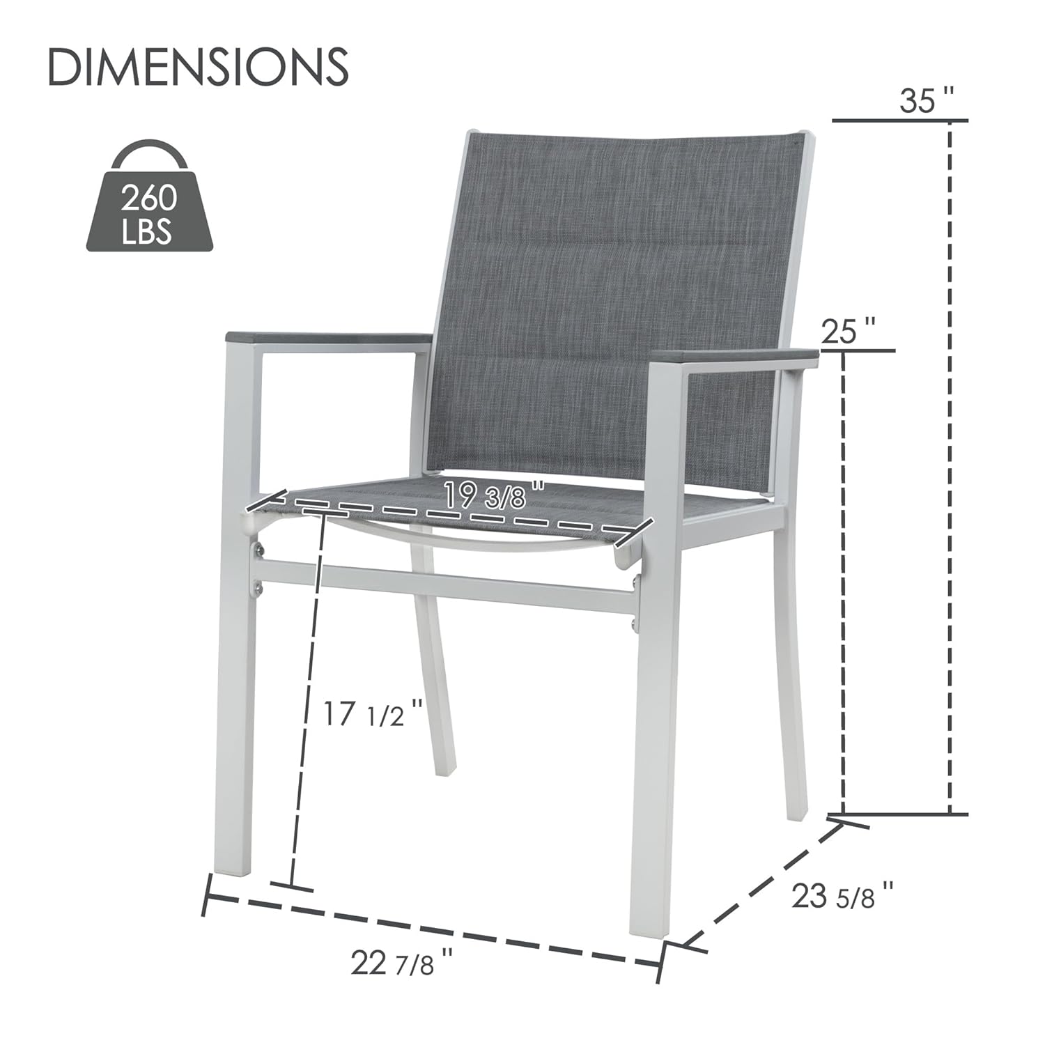 Aluminum Frame Padded Textilen - Outdoor Furniture Quick Dry avis et prix