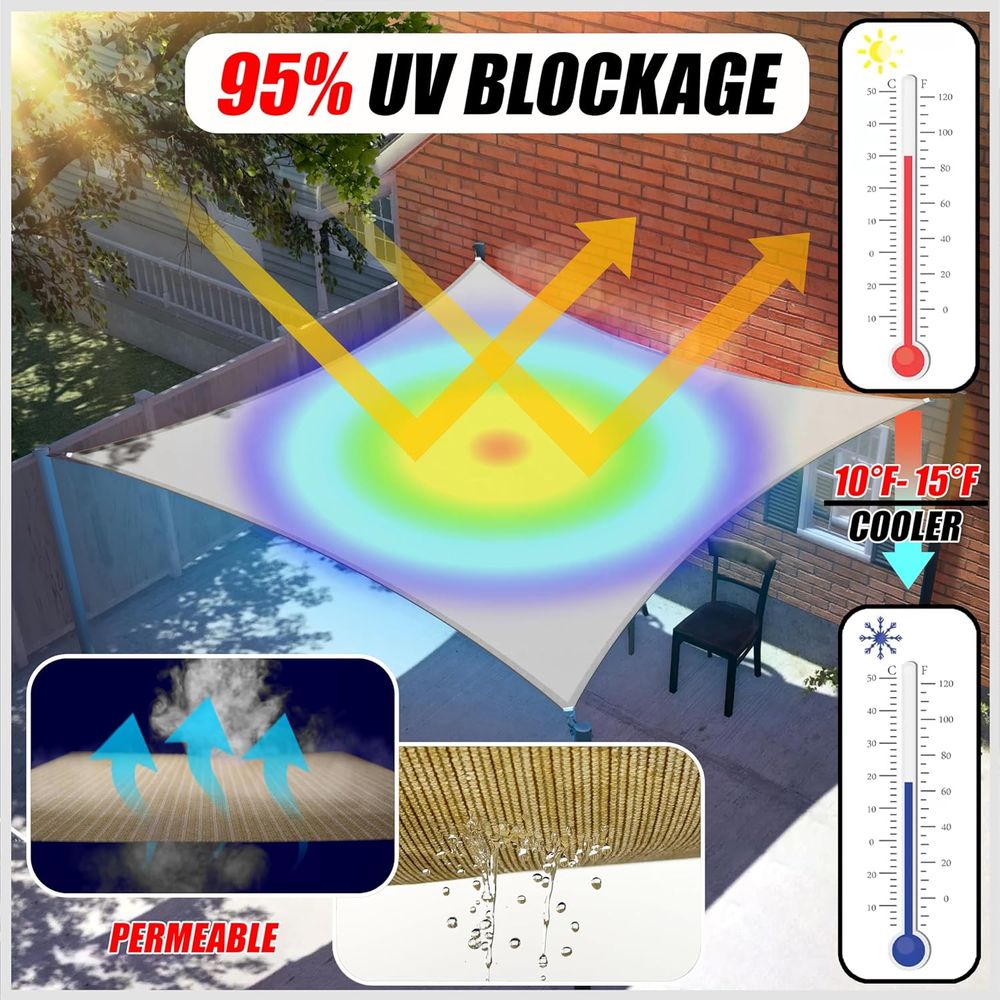 CTAPR1020 Custom Size 8' x 18' - Sun Sail Shade avis et prix
