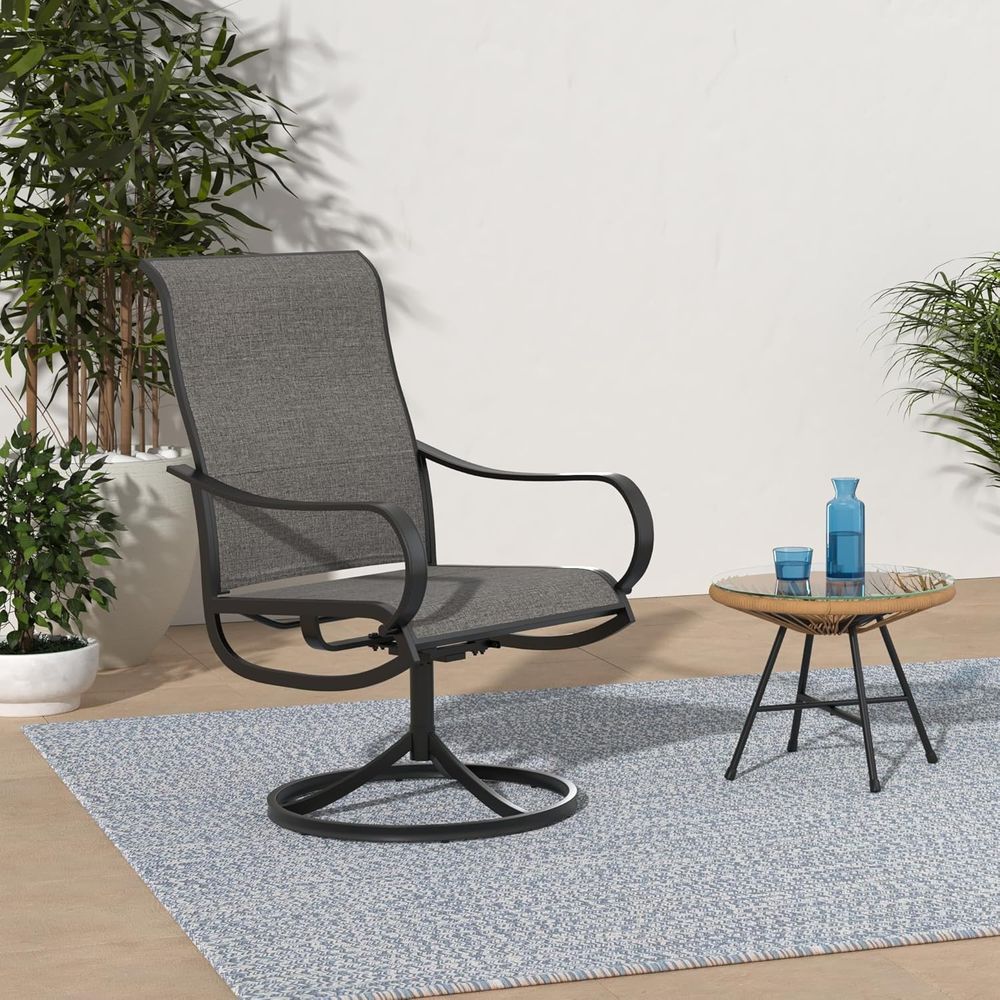 6-Piece Patio Swivel Chairs Se - Outdoor Furniture Quick Dry avis et prix