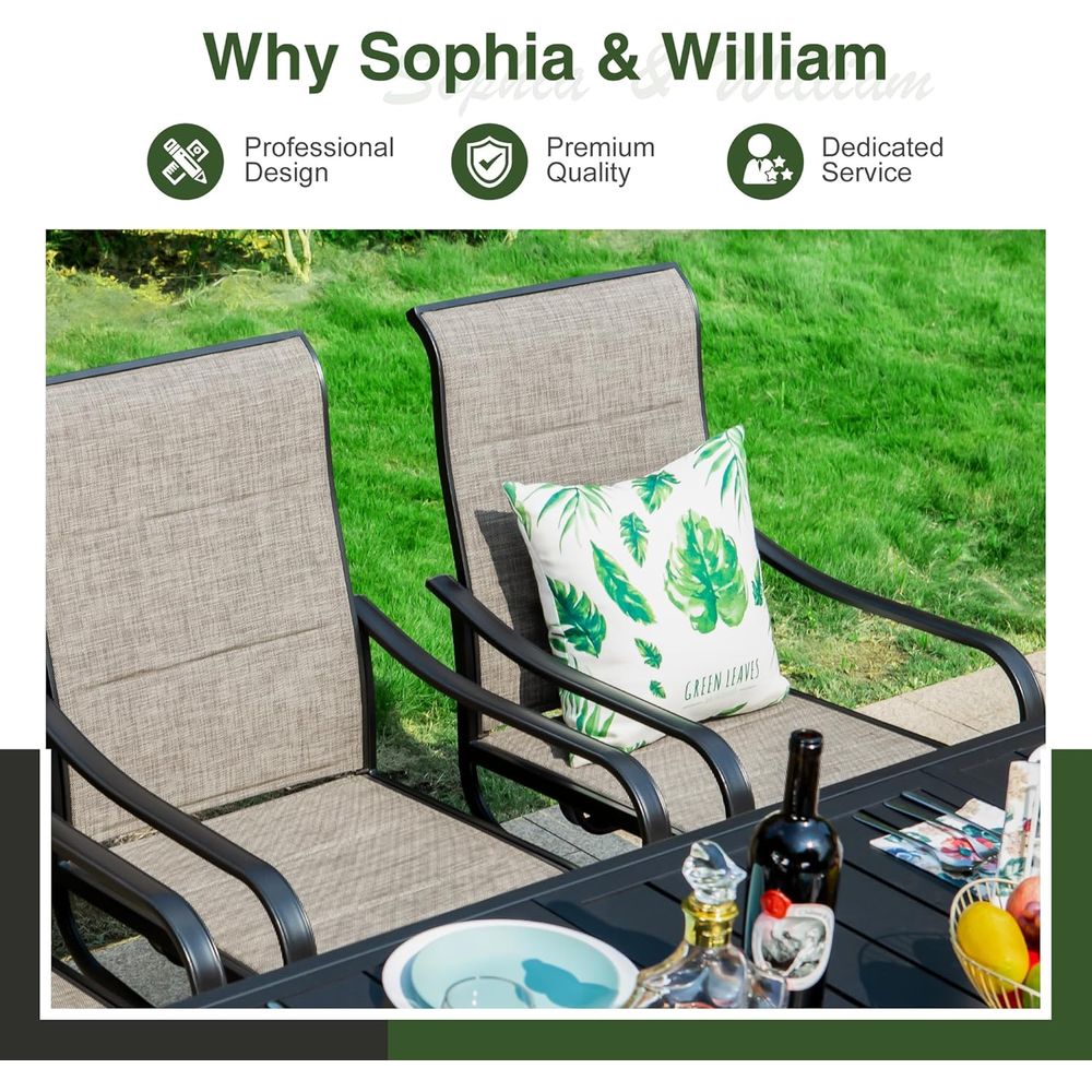 6-Piece Patio Swivel Chairs Se - Outdoor Furniture Quick Dry avis et prix