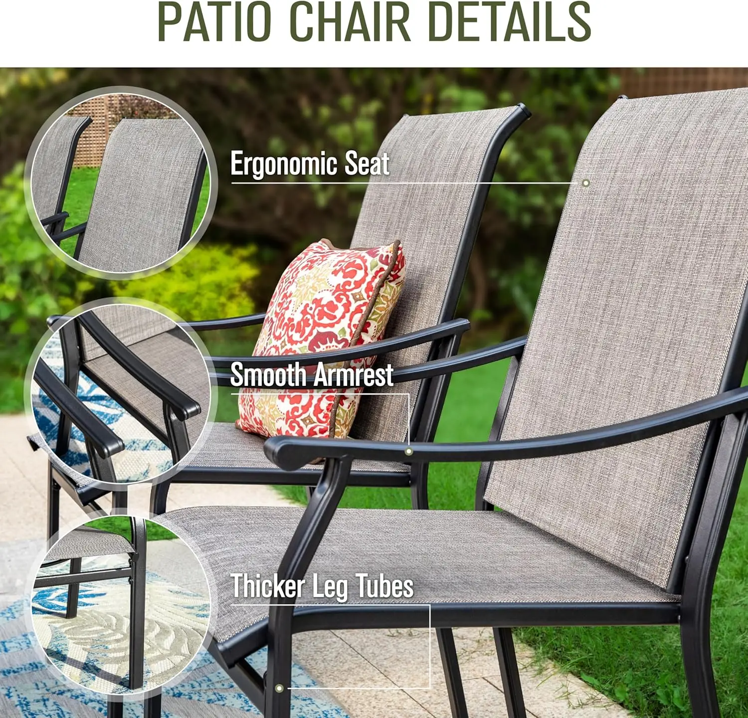 Patio Dining Set 9 Pieces, 8 Q - Outdoor Furniture Quick Dry avis et prix