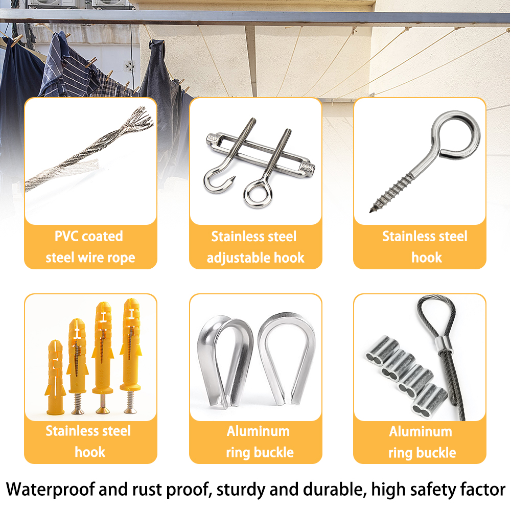 10-25M Steel Wire Rope Stainle - Outdoor Furniture Rope avis et prix