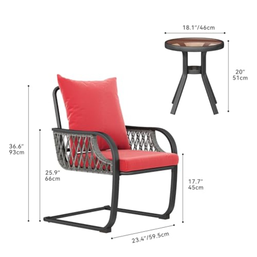 YITAHOME 3-Piece Outdoor Patio - Outdoor Furniture In avis et prix