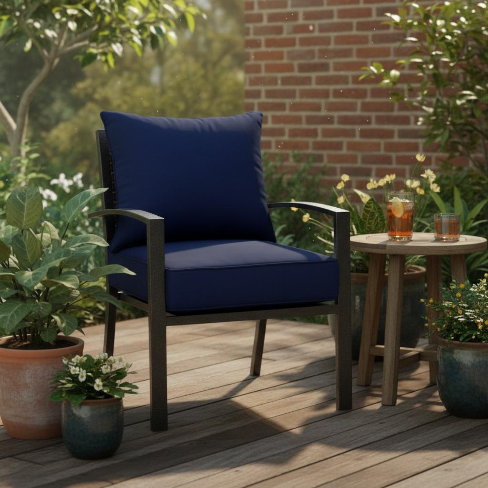 Patio Chair Pad Hidden Closure - Outdoor Furniture In avis et prix
