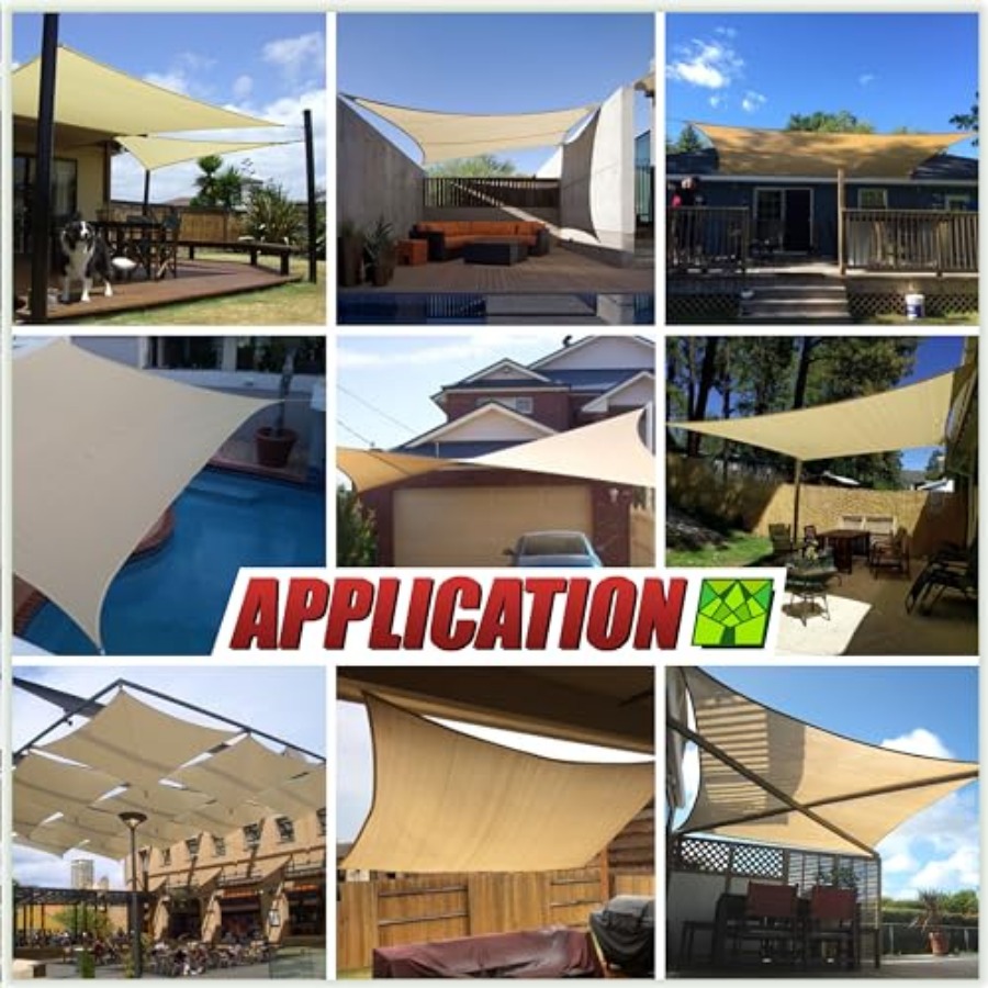 8' x 16' Grey Sun Shade Sail R - Sun Sail Shade avis et prix